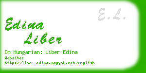 edina liber business card